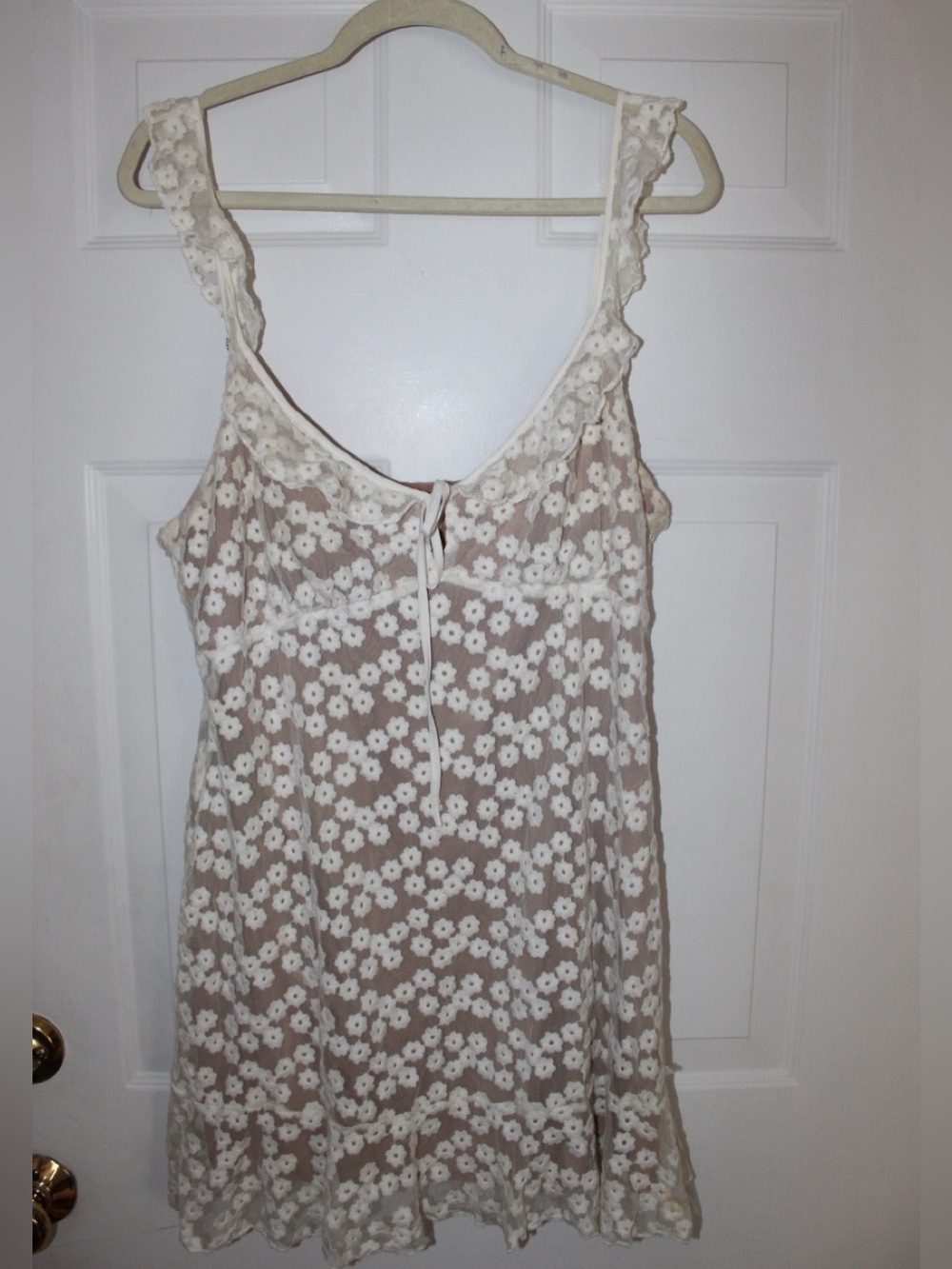 MAJORELLE Cream Floral Lace dress